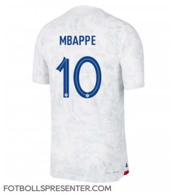 Frankrike Kylian Mbappe #10 Borta Matchtröja VM 2022 Kortärmad